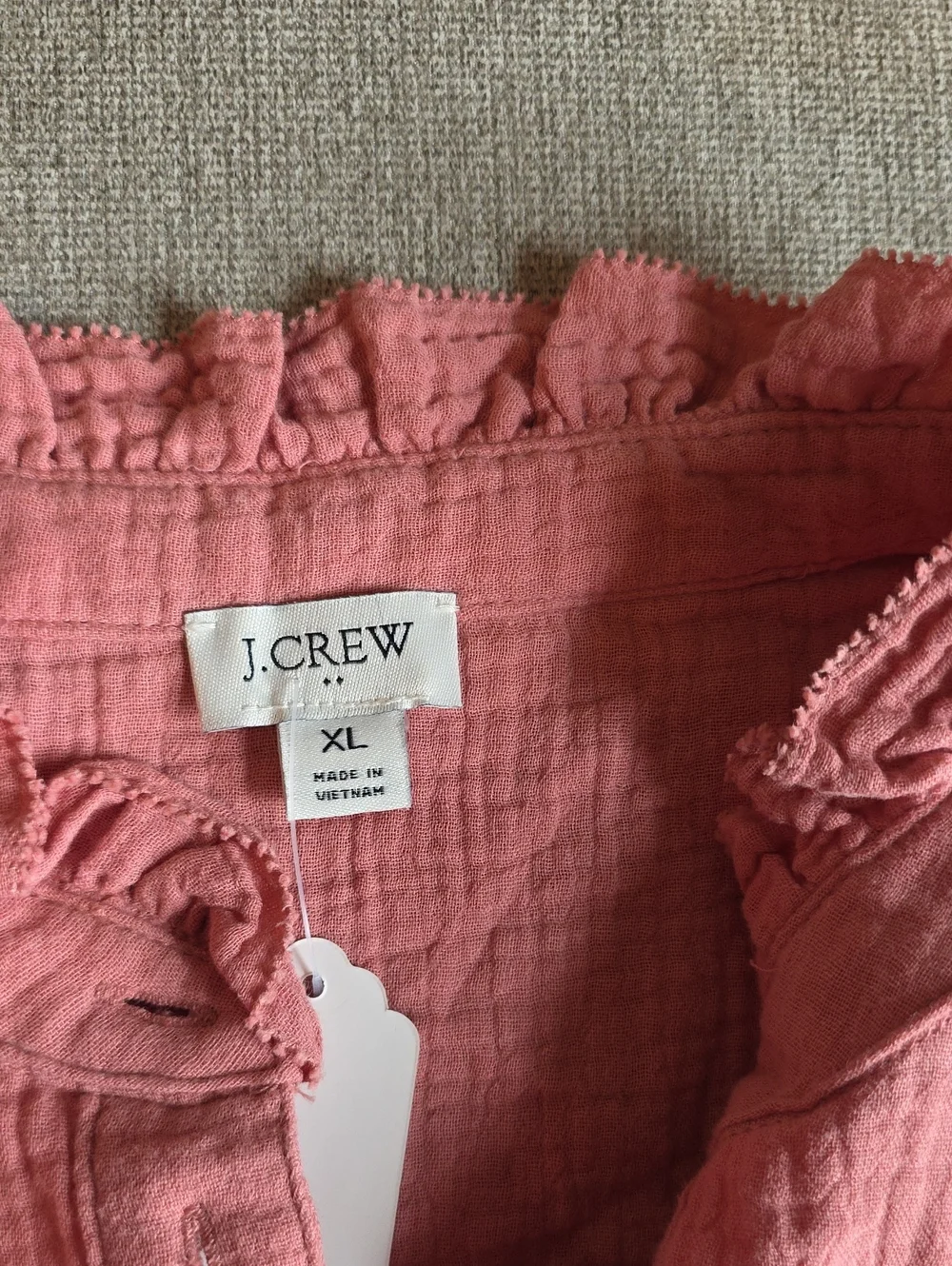 J. Crew Ruffled Sleeveless Top XL